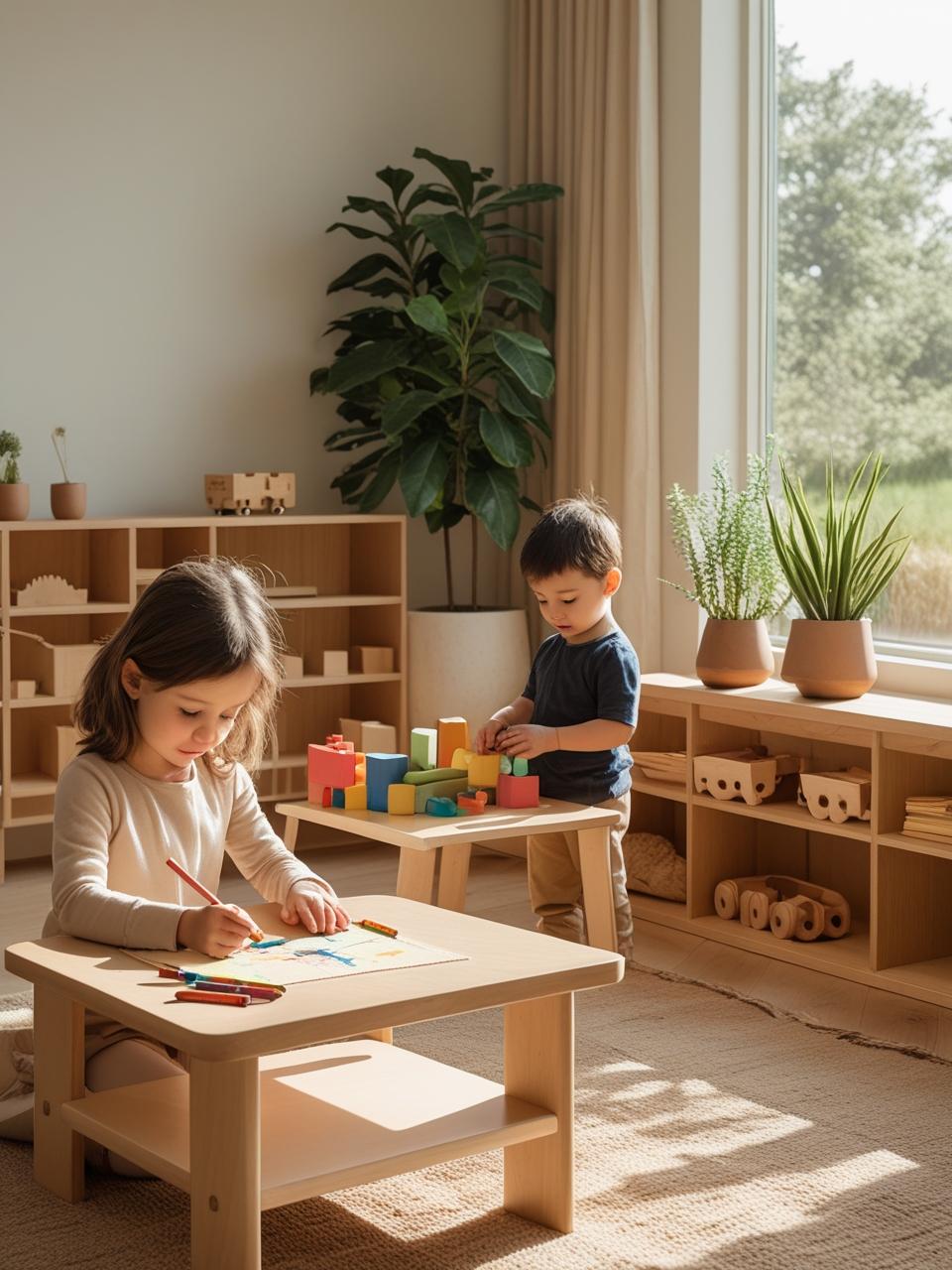 Children in a Montessori classroom